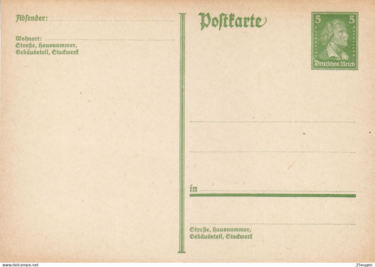 GERMANY WEIMAR REPUBLIC 1927 POSTCARD  MiNr P 175 UNUSED - Briefkaarten