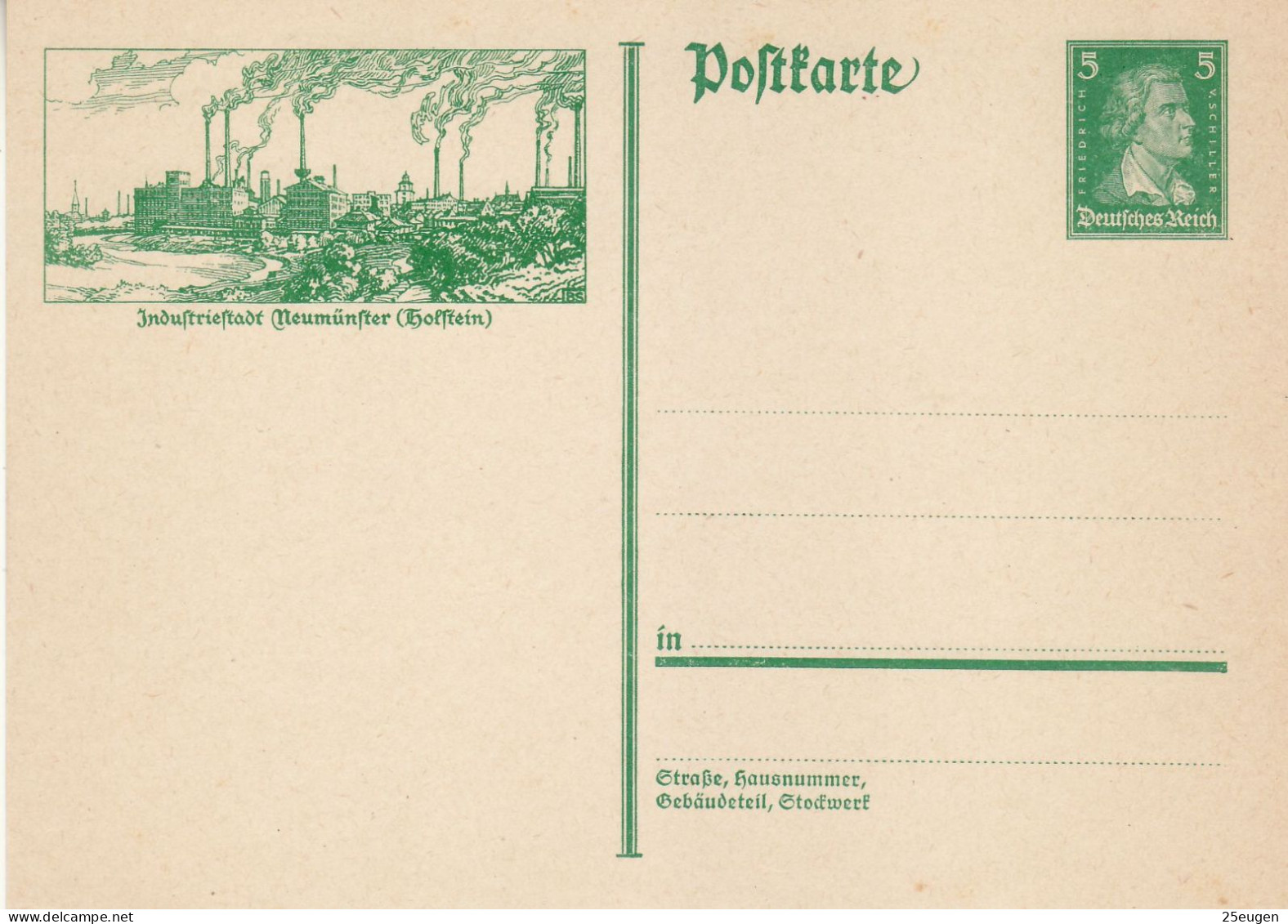 GERMANY WEIMAR REPUBLIC 1927 POSTCARD  MiNr P 174 UNUSED - Cartoline