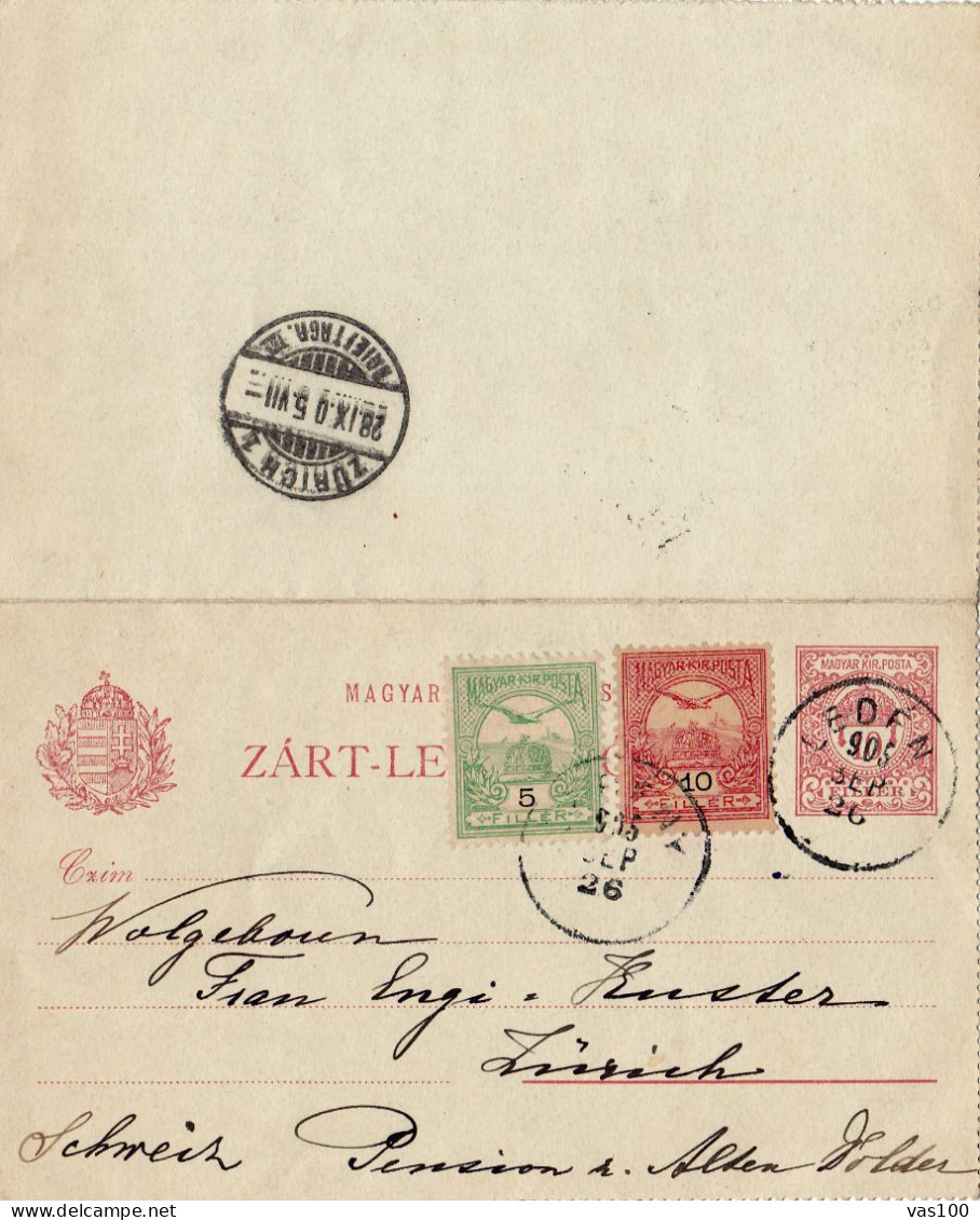 POSTAL STATIONERY LETTRE COVERS 1915 HONGRIE - Storia Postale