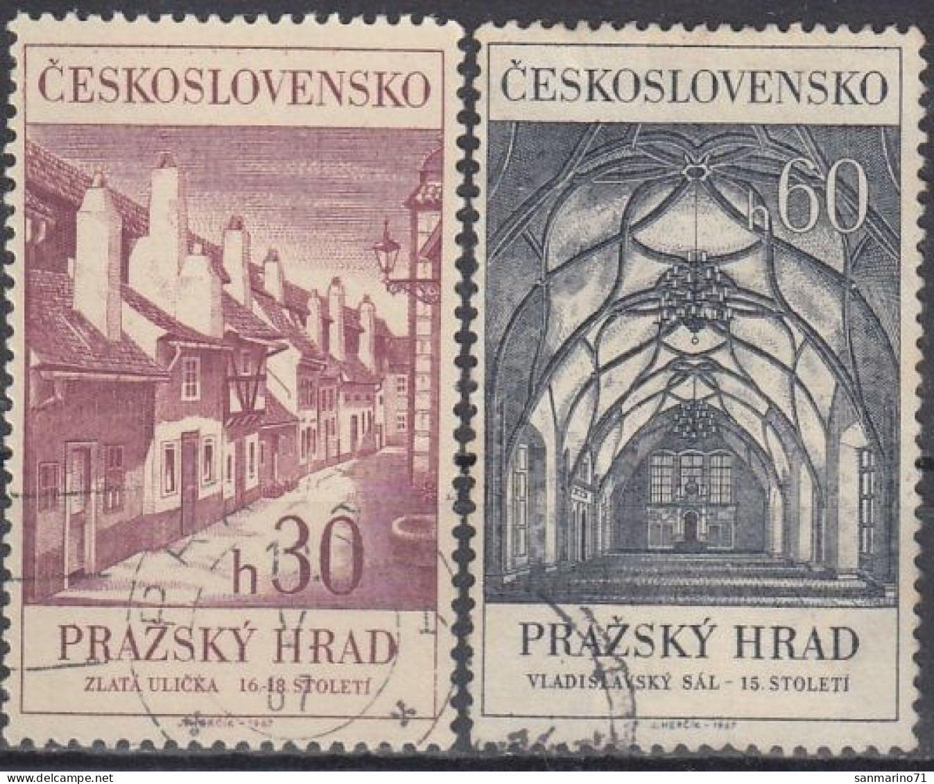 CZECHOSLOVAKIA 1705-1706,used,falc Hinged - Used Stamps