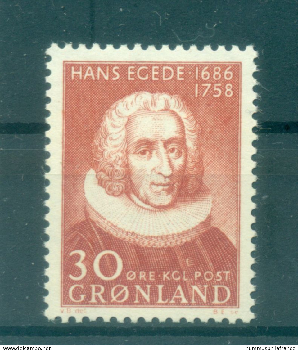 Groenland   1958 - Y & T N. 32 - Hans Egede (Michel N. 42) - Unused Stamps