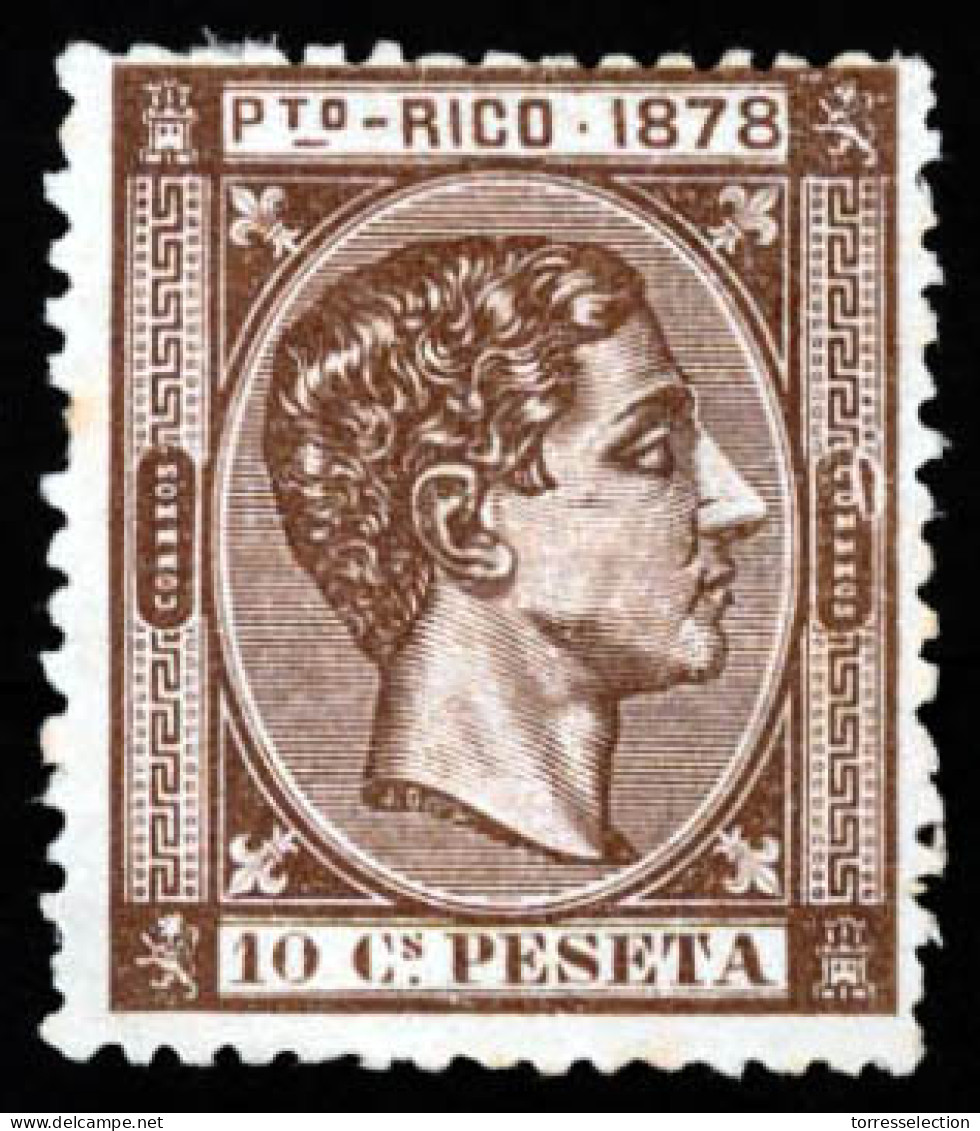 PUERTO RICO. Bonito Aspecto. Un Diente Corto. Mint O.G.hinged. E-19 - Puerto Rico