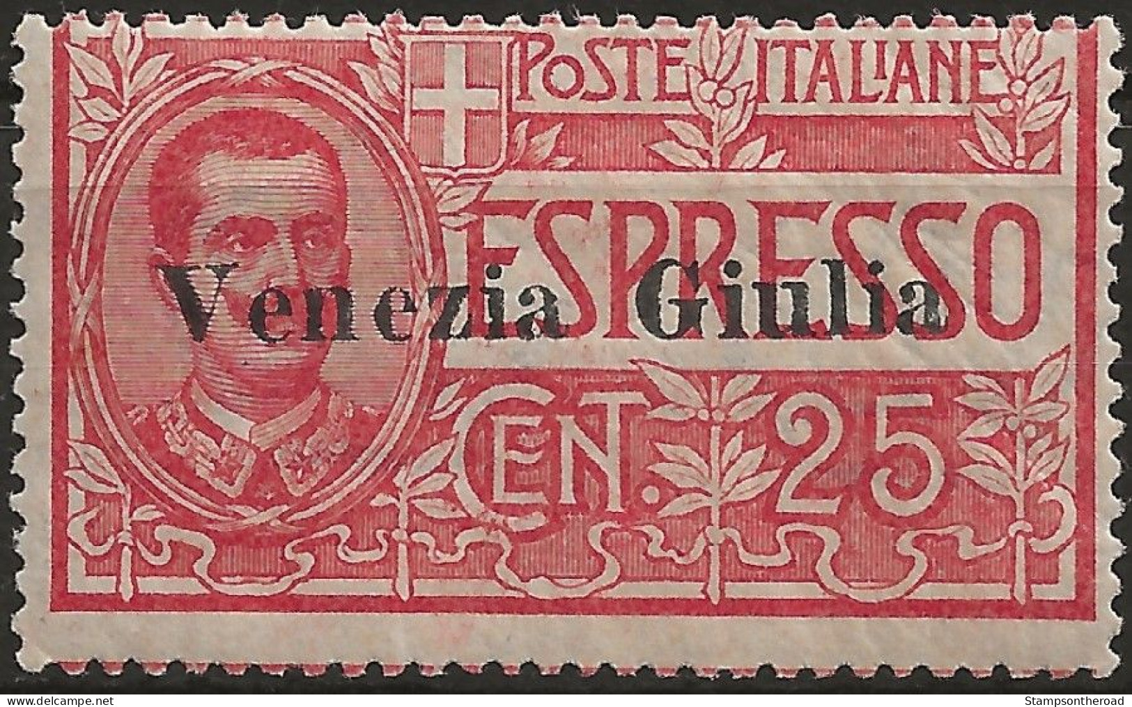 TRVGEx1N - 1919 Terre Redente - Venezia Giulia, Sassone Nr. 1, Espresso Nuovo Senza Linguella **/ - Vénétie Julienne