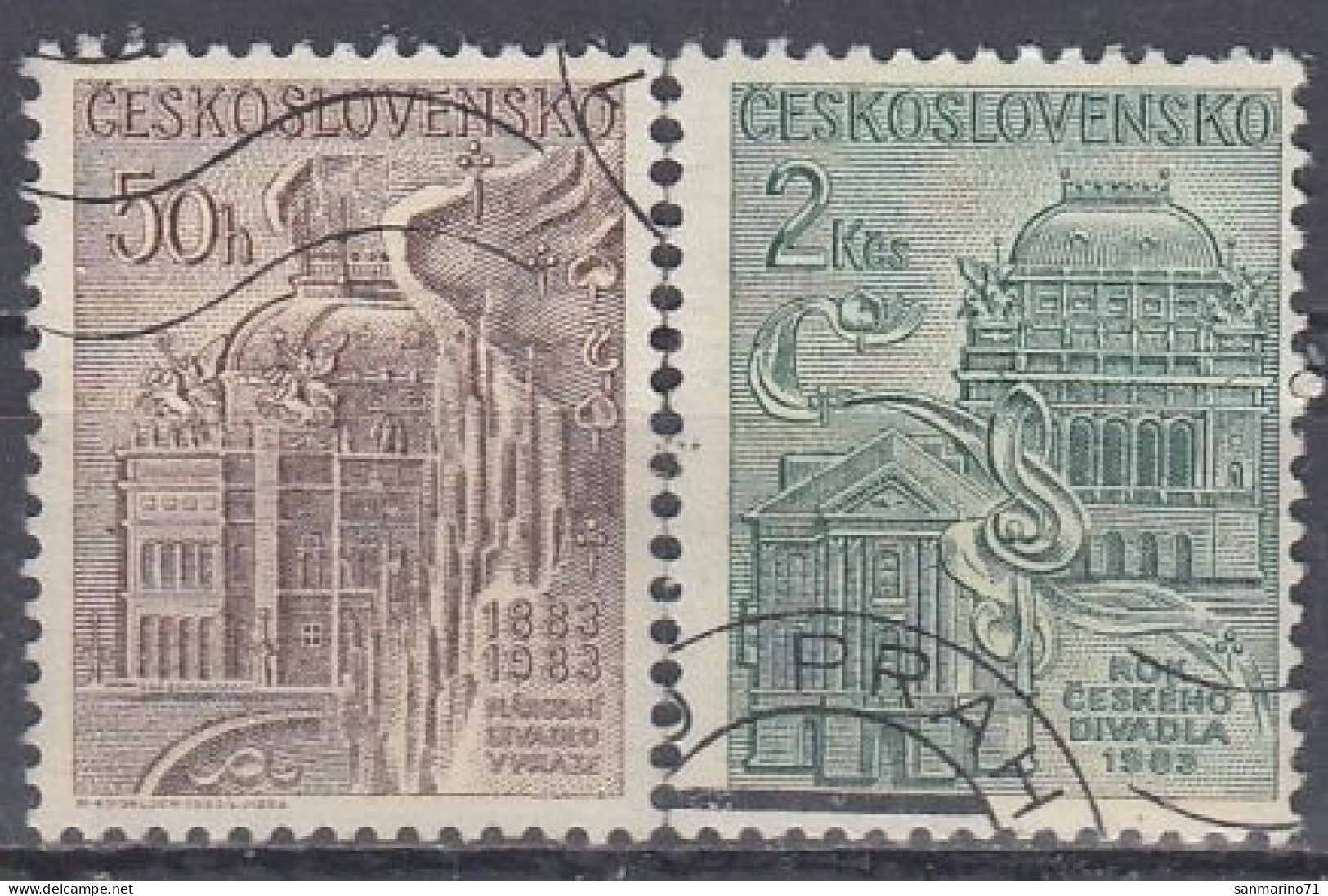 CZECHOSLOVAKIA 2735-2736,used,falc Hinged - Oblitérés