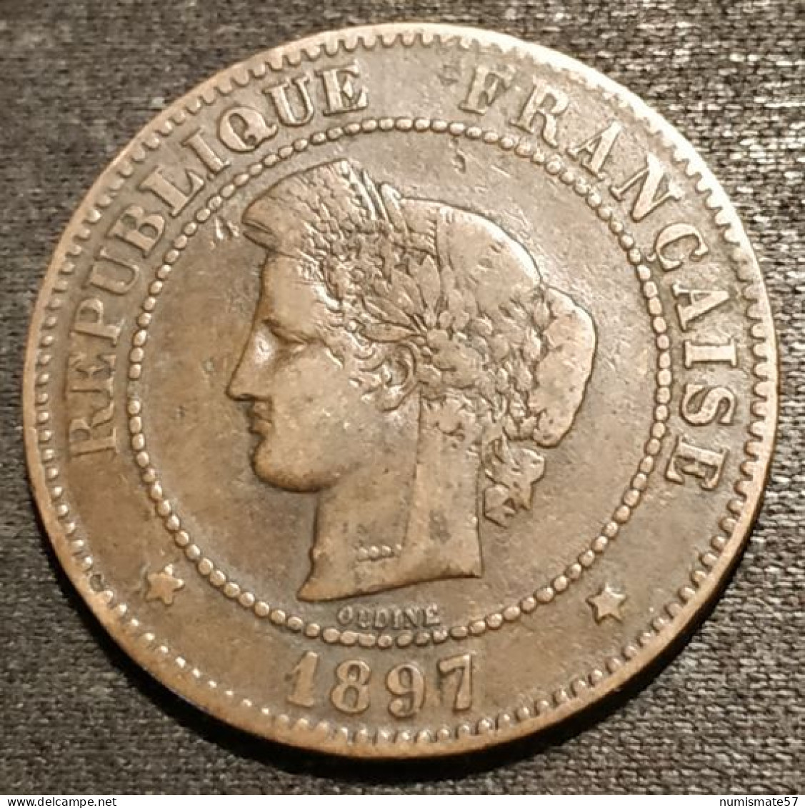 FRANCE - 5 CENTIMES 1897 A - Torche - Cérès - Gad 157 - KM 821 - 5 Centimes