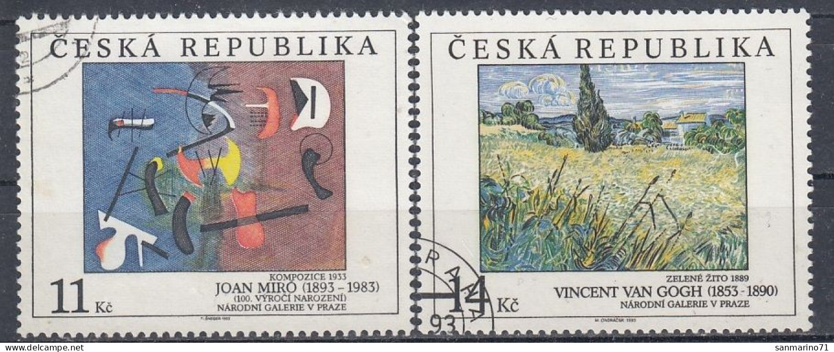 CZECH REPUBLIC 26-27,used,falc Hinged - Used Stamps