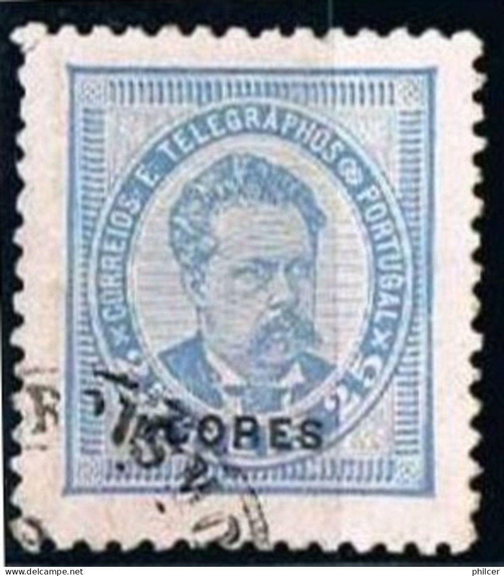 Açores, 1884/7, # 55 Dent. 11 3/4, Used - Açores