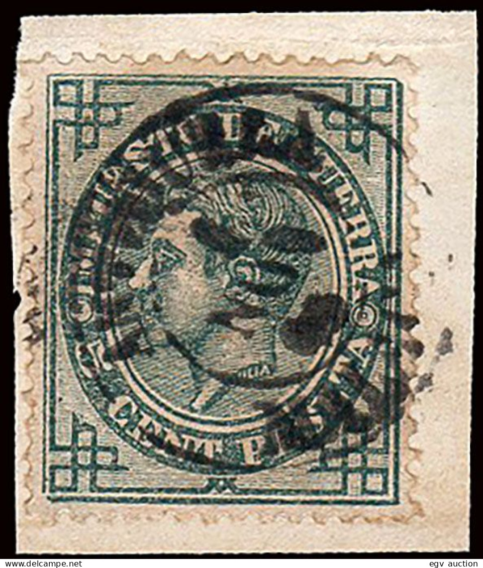 Málaga - Edi O 183 - 5 Cts.- Fragmento Mat Fech. Tp. II "Antequera" - Used Stamps