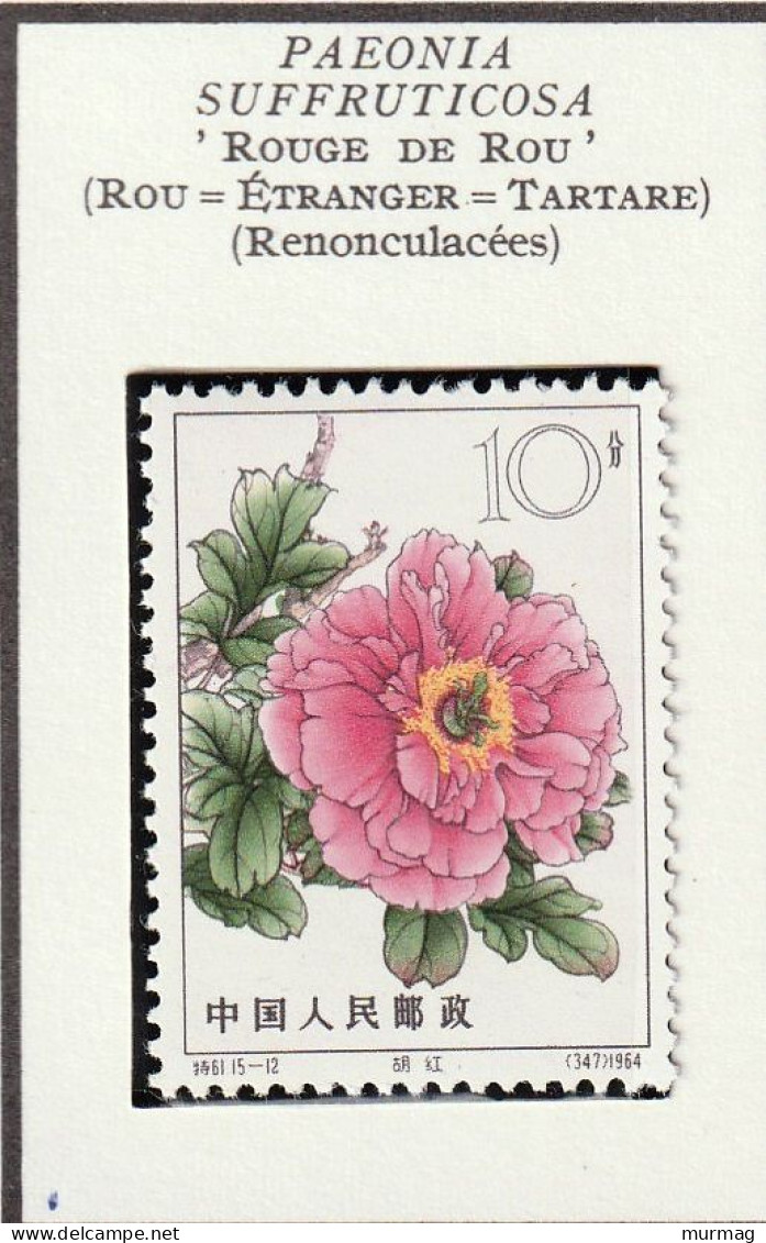 CHINE - Fleurs, Pivoines - Y&T N° 1560-1566 - 1964 - MNH - Ongebruikt