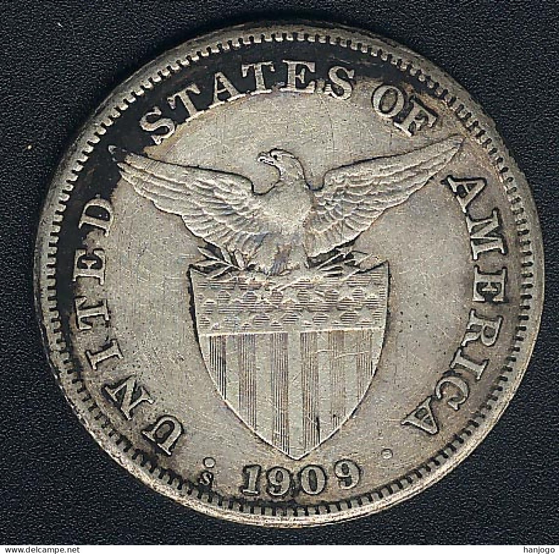 Philippinen, 1 Peso 1909 S, Silber - Philippines