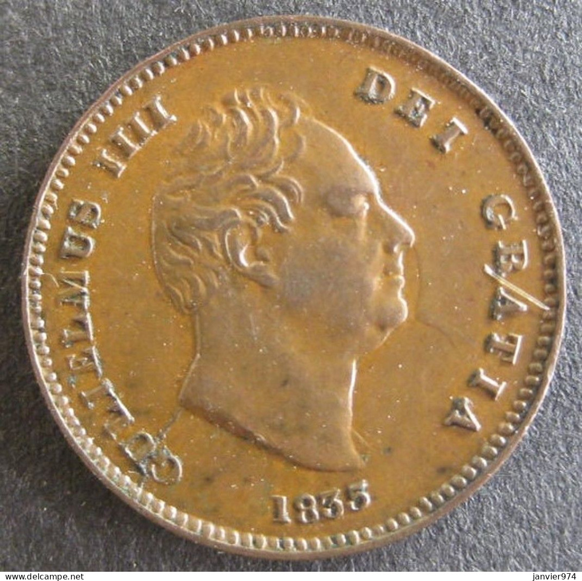 Grande Bretagne, 1/3 Farthing 1835 William IV, En Cuivre, Superbe , KM# 721 - A. 1/4 - 1/3 - 1/2 Farthing