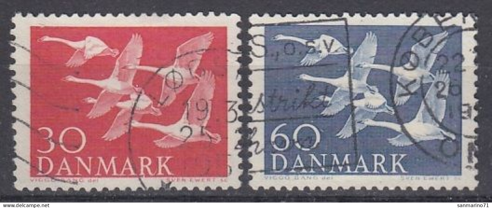 DENMARK 364-365,used,falc Hinged - Usati