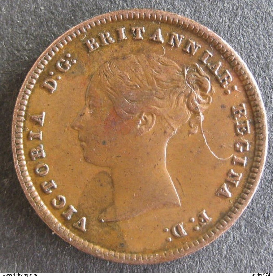 Grande Bretagne, Half Farthing 1844. Victoria , En Cuivre, Superbe , KM# 738 - A. 1/4 - 1/3 - 1/2 Farthing