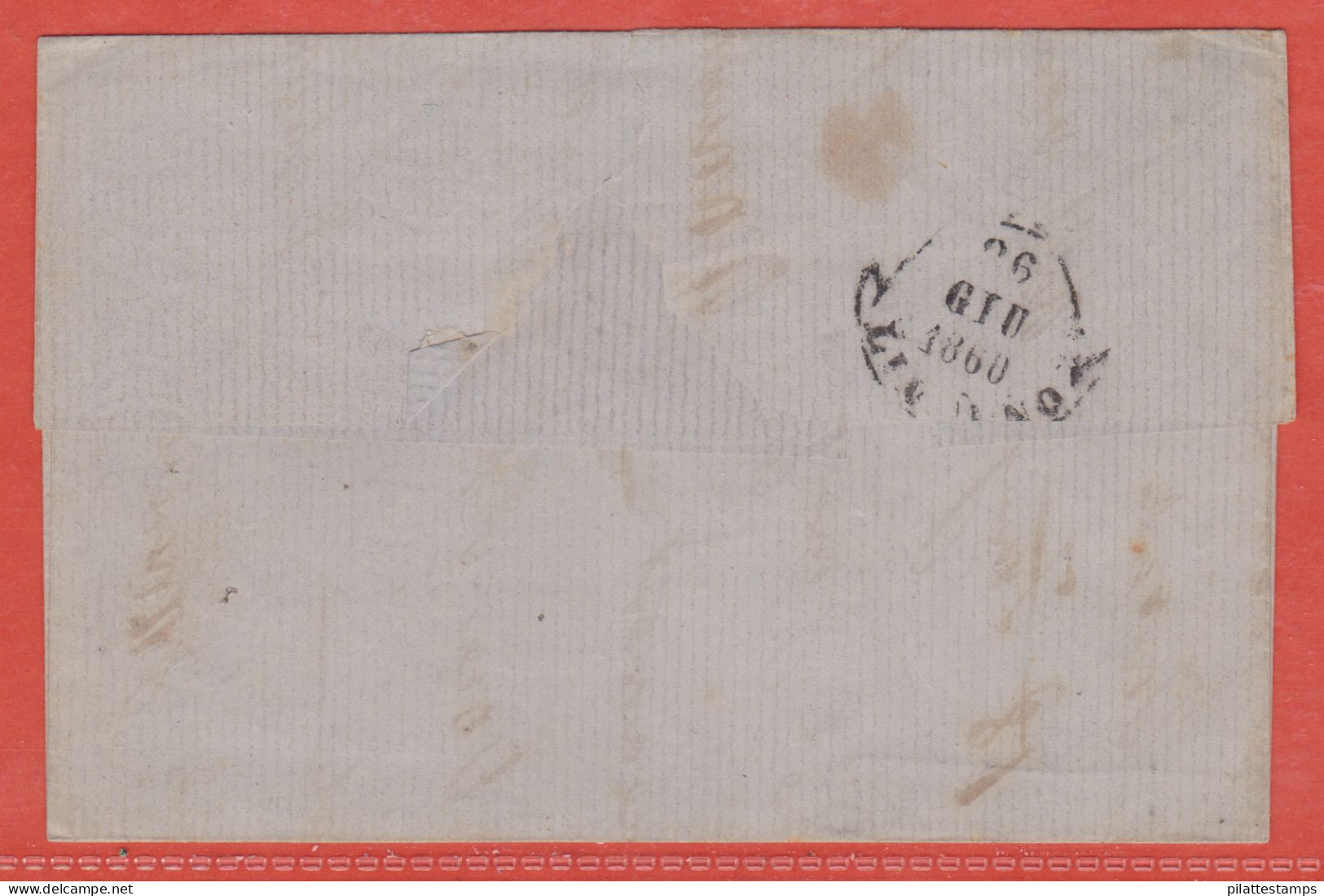 ITALIE TOSCANE LETTRE DE 1860 DE GROSSETO POUR LIVOURNE - Toskana