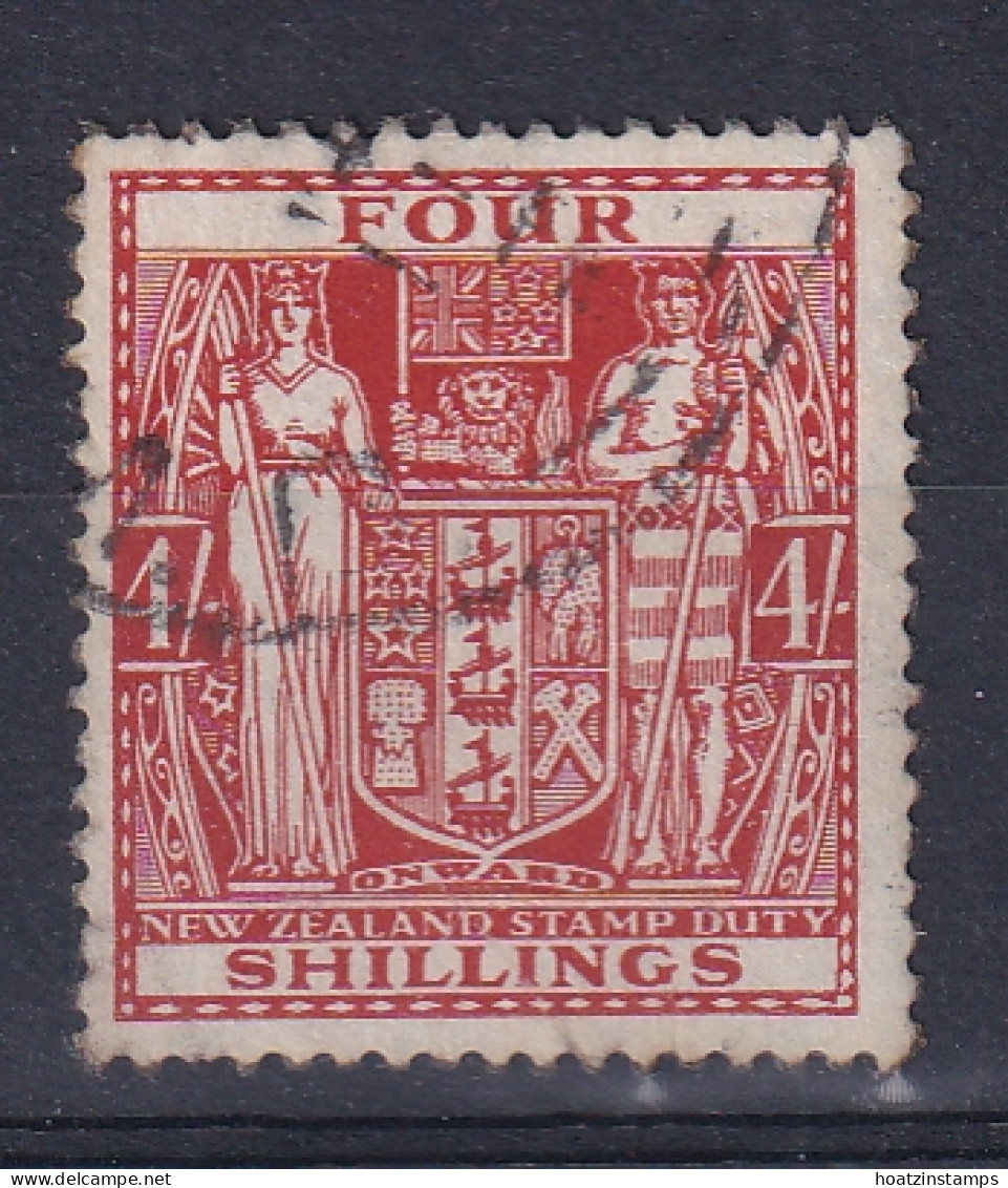 New Zealand: 1940/58   Postal Fiscal   SG F194   4/-    Used  - Steuermarken/Dienstmarken