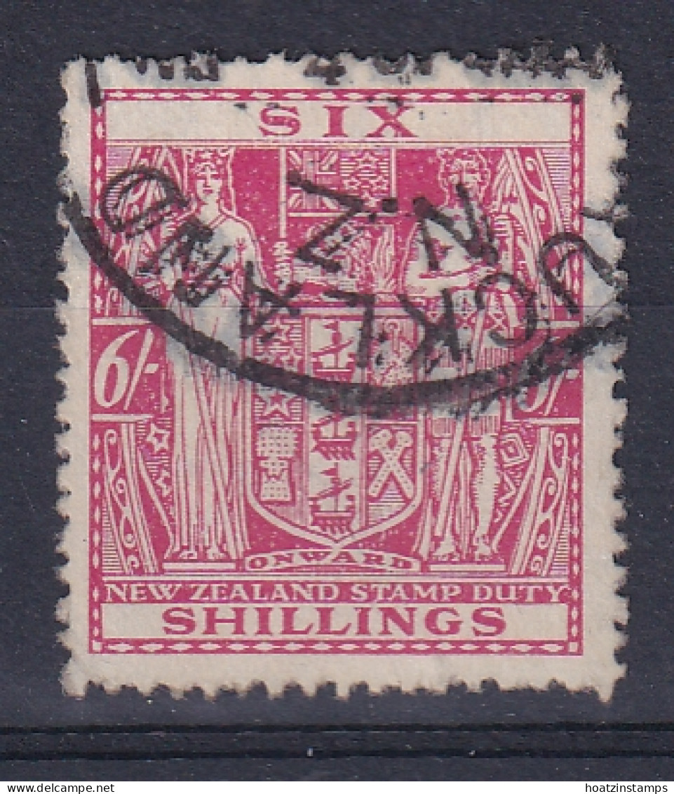 New Zealand: 1940/58   Postal Fiscal   SG F196   6/-       Used  - Steuermarken/Dienstmarken