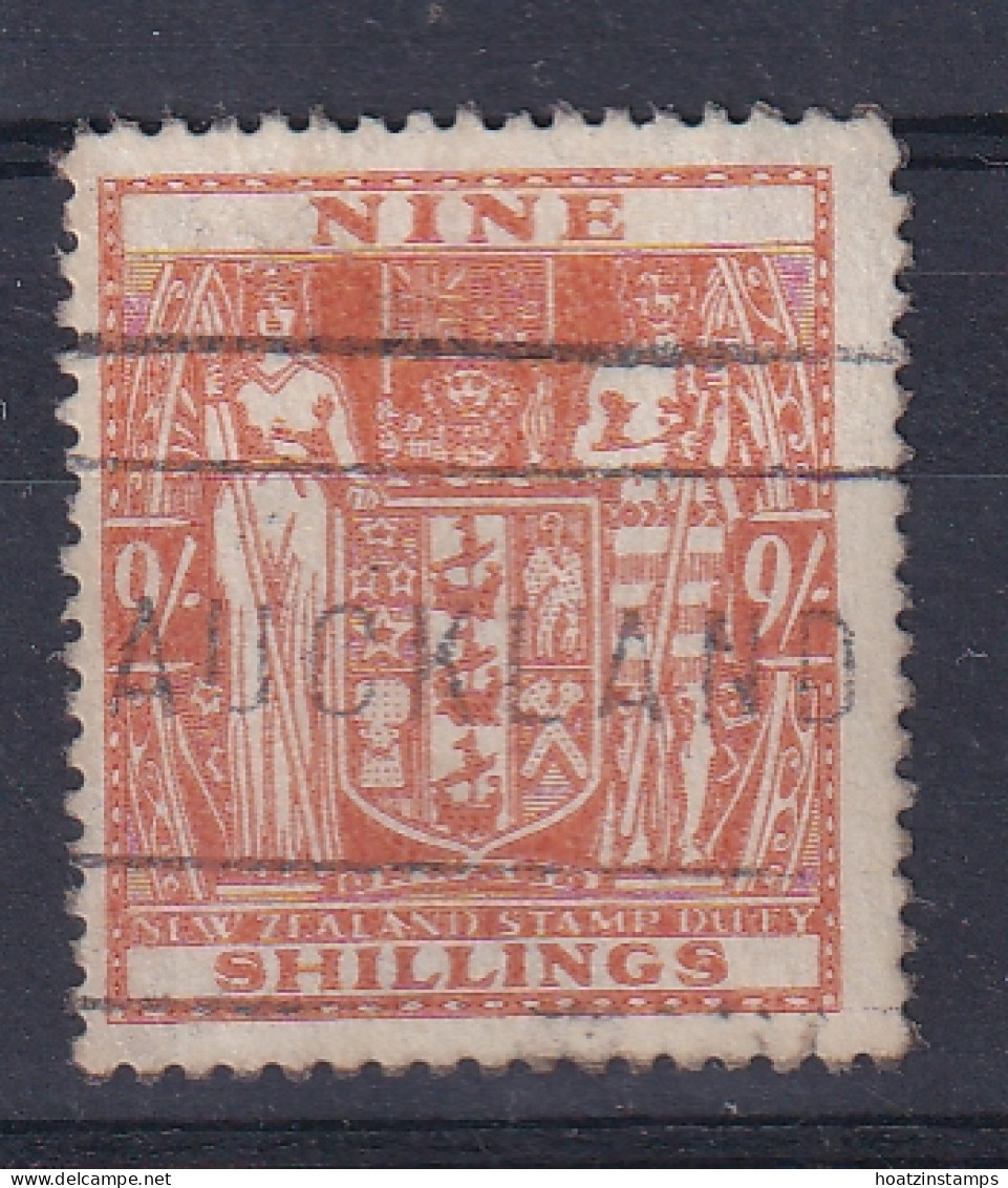 New Zealand: 1940/58   Postal Fiscal   SG F200   9/-       Used  - Steuermarken/Dienstmarken