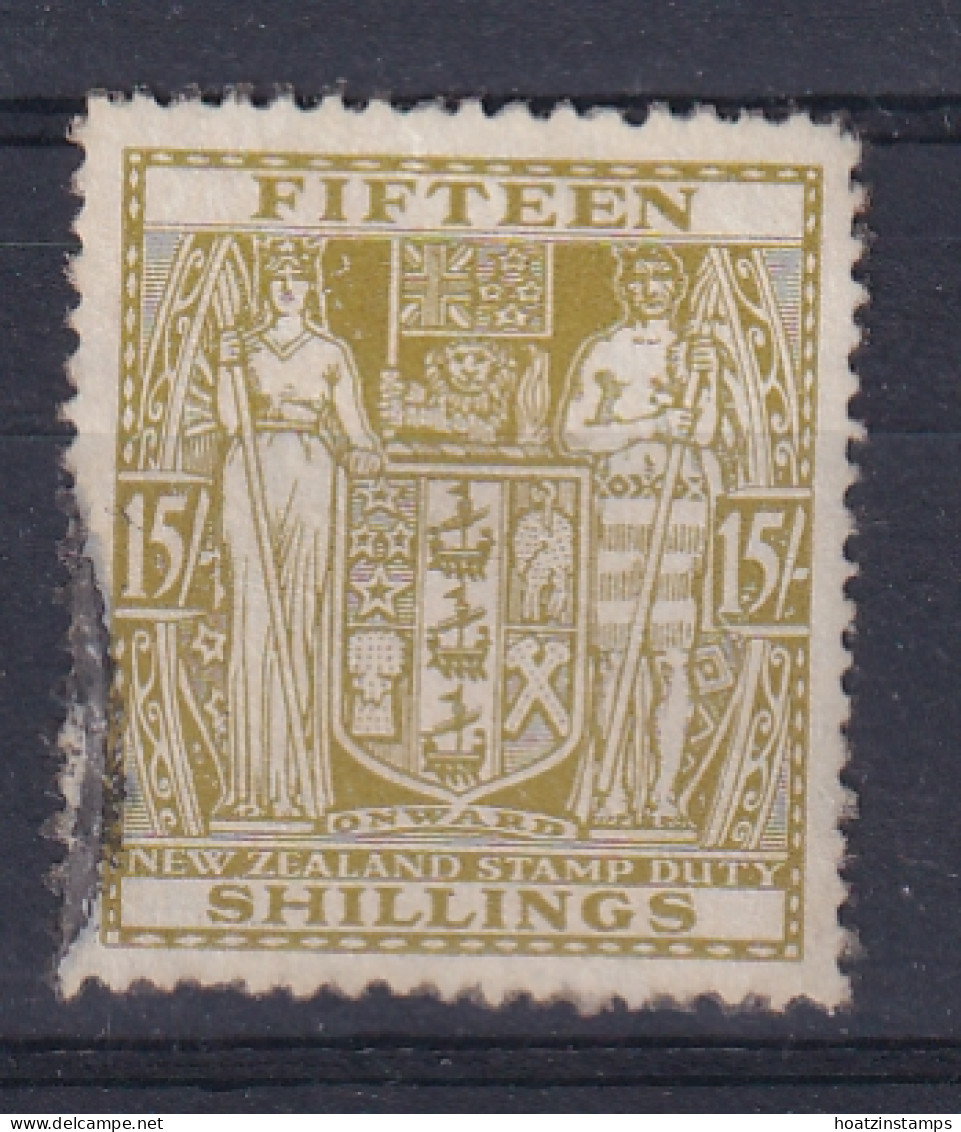 New Zealand: 1940/58   Postal Fiscal   SG F202   15/-       Used  - Steuermarken/Dienstmarken