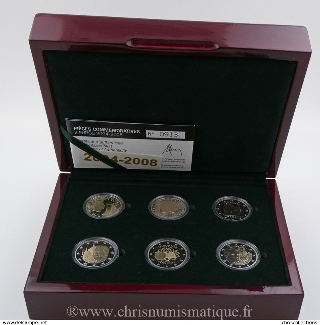 Euro, Luxembourg, Coffret Proof 6 X 2€ 2004-2008 - Luxembourg