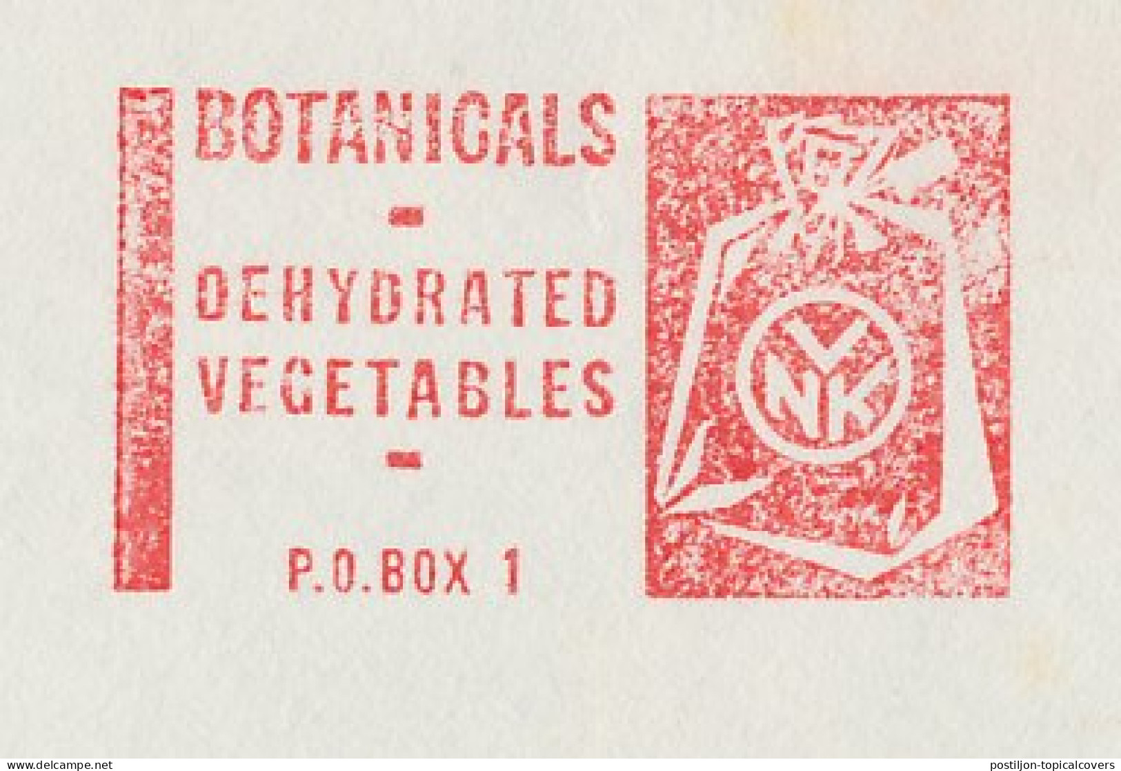 Meter Cover Netherlands 1967 Botanicals - Dehydrated Vegetables - Groenten