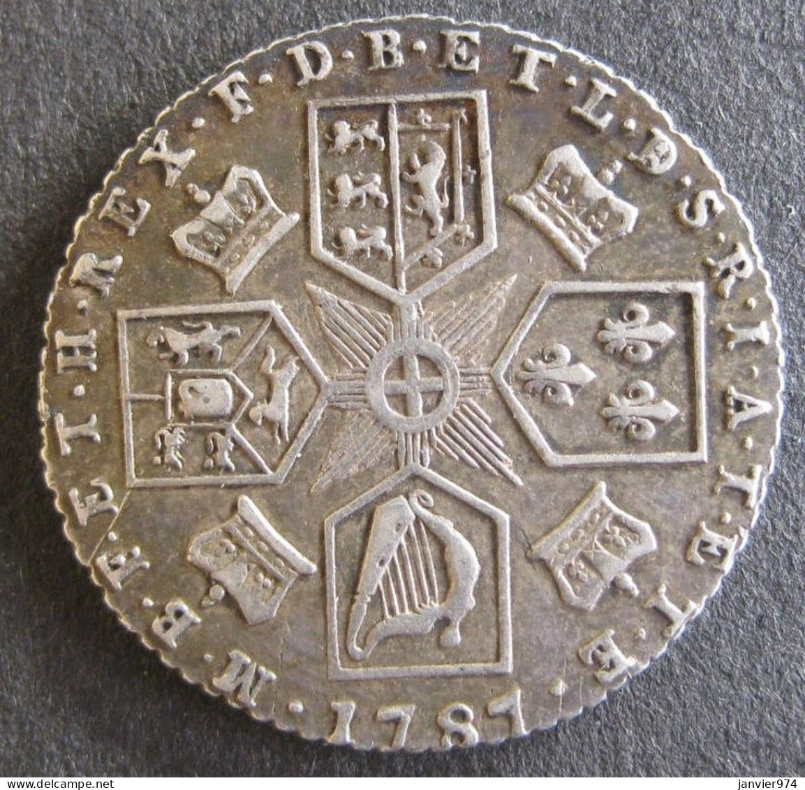 Grande Bretagne.  6 Pence 1787, George III. En Argent .Superbe KM# 606.1 - G. 6 Pence