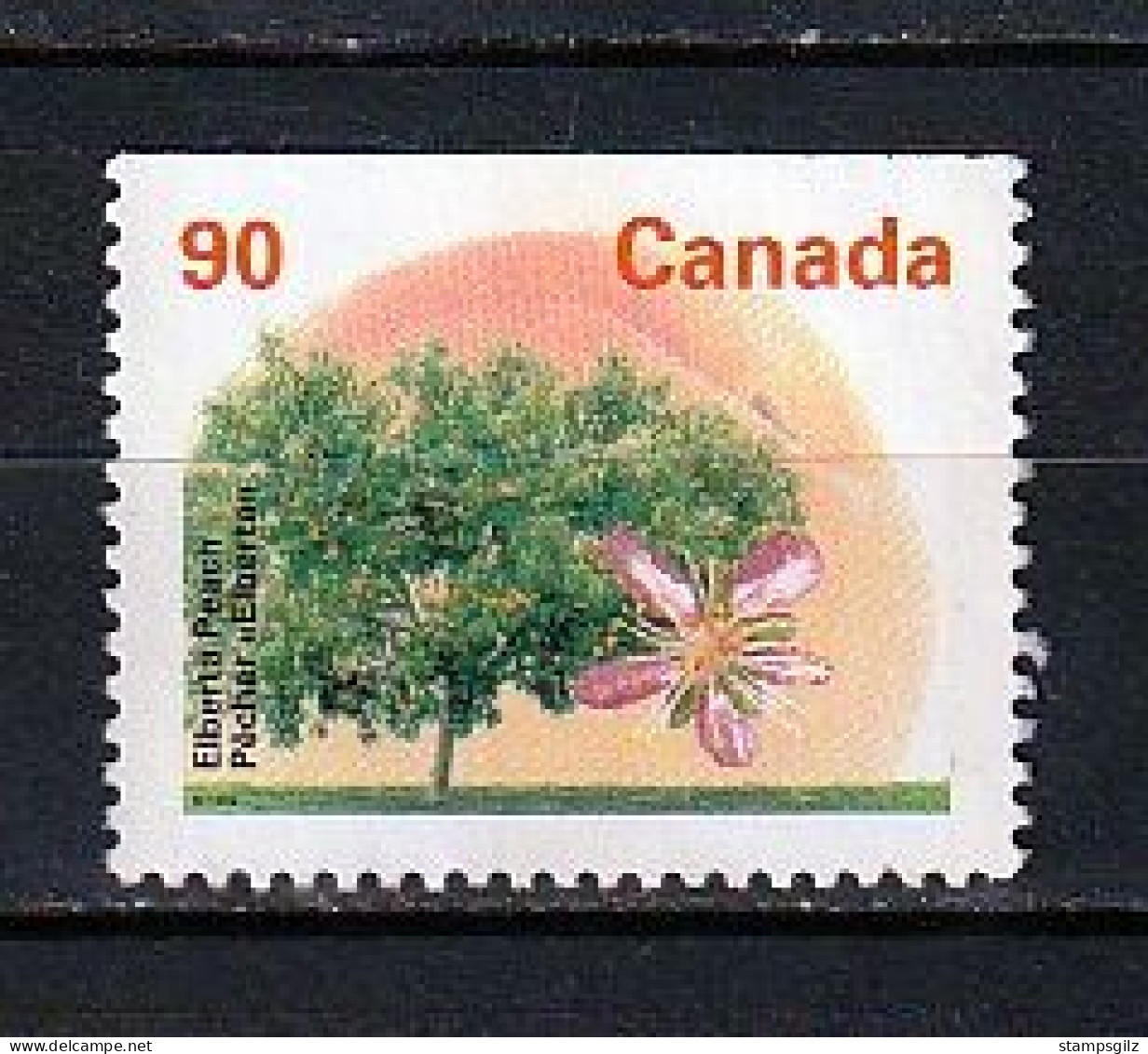 Canada 1995 Elberta Peach 90c * - Usati