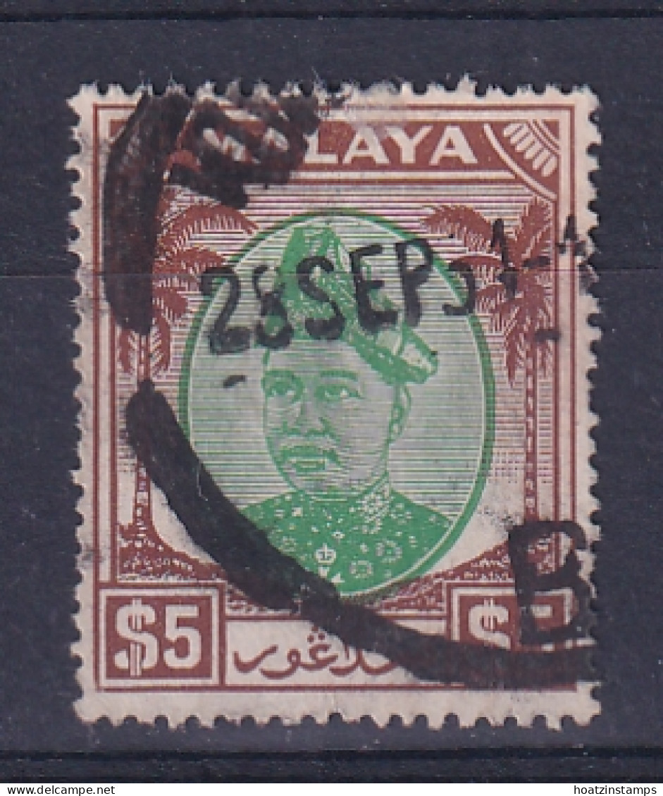 Malaya - Selangor: 1949/55   Sultan Hisamud-din Alam Shah   SG110    $5    Used - Selangor