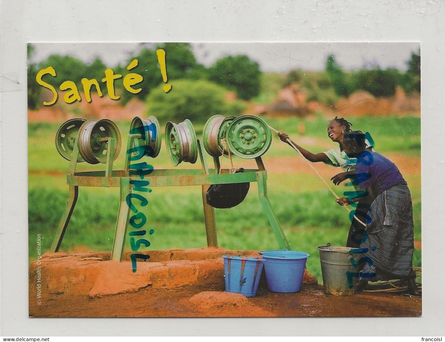 Carte Boomerang. Publicité Pour L'aide Humanitaire De La Commission Européenne. Puits En Afrique - Santé