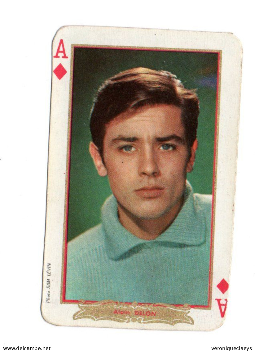 Carte à Jouer Ancienne "Alain DELON" As De Carreau.. C1/3 - Speelkaarten