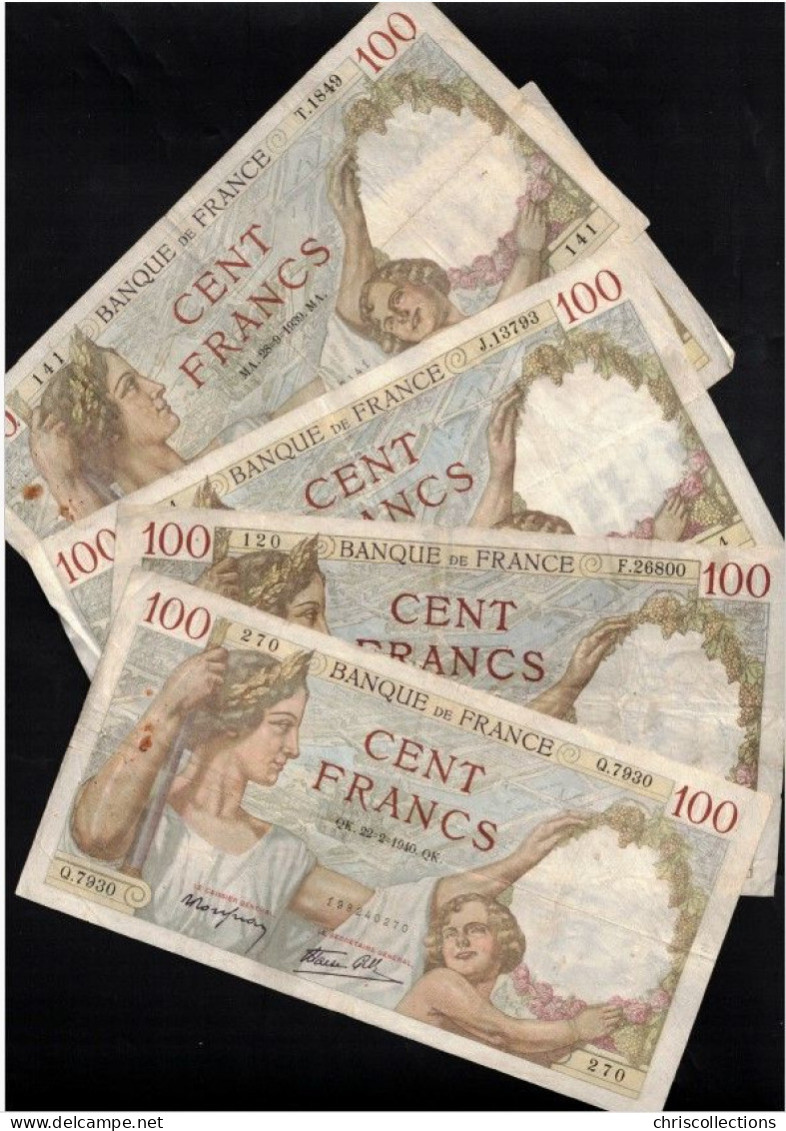 FRANCE - Lot De 15 Billets Français - 100F SULLY - - 100 F 1939-1942 ''Sully''