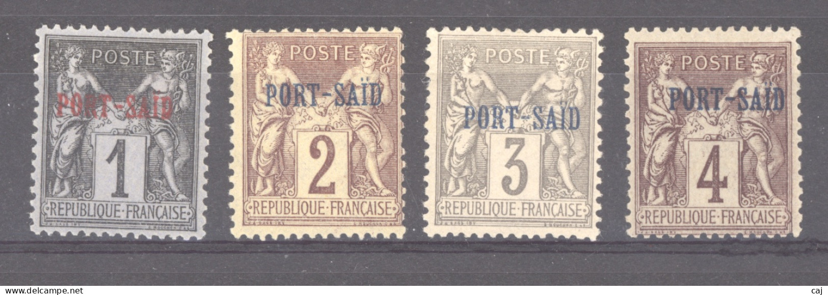 Port Saïd  :  Yv  1-4  * - Unused Stamps