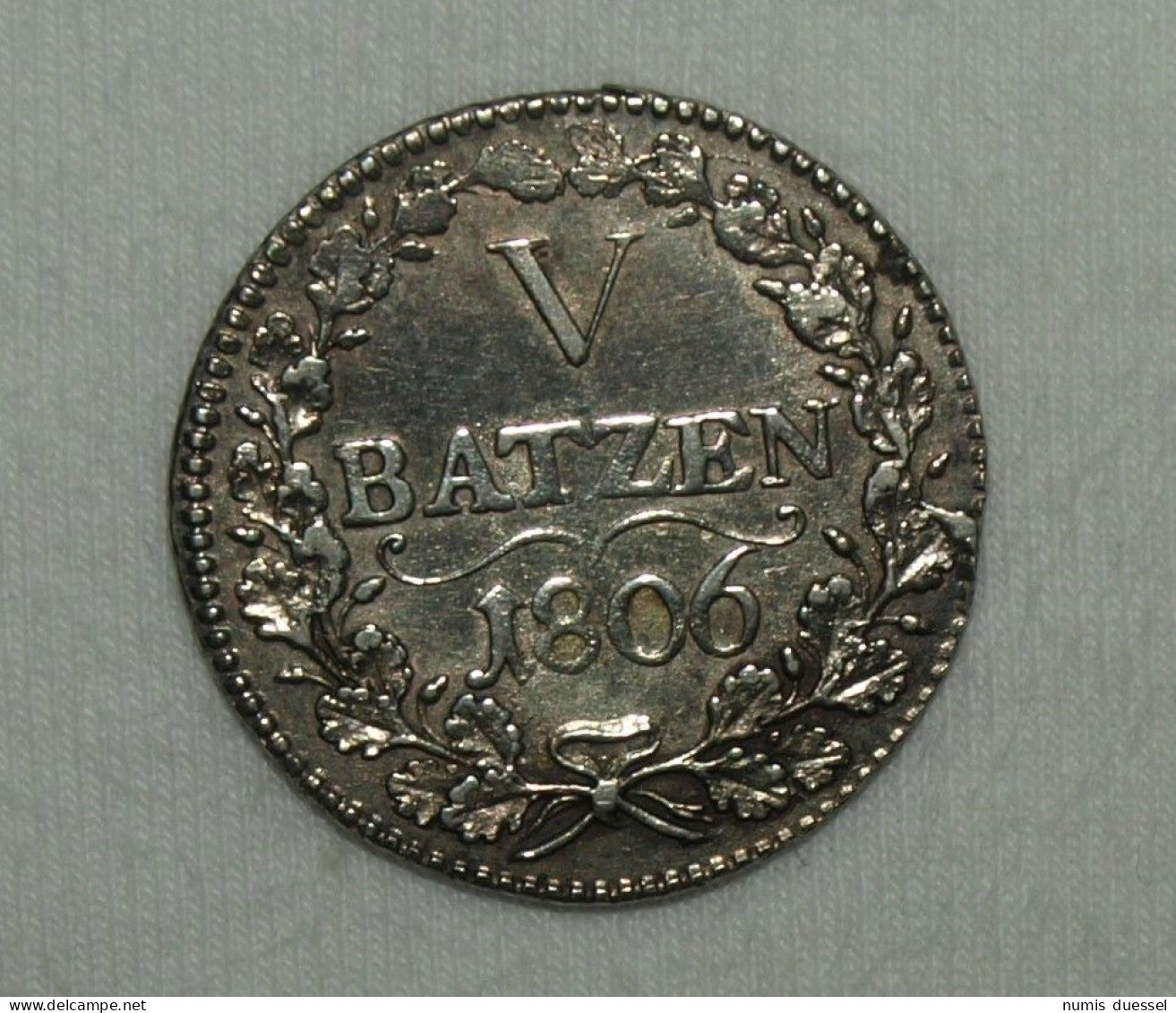 Silber/Silver Schweiz/Switzerland/Suisse Luzern/Lucerne 1806, 5 Batzen VZ/XF - Lucerna