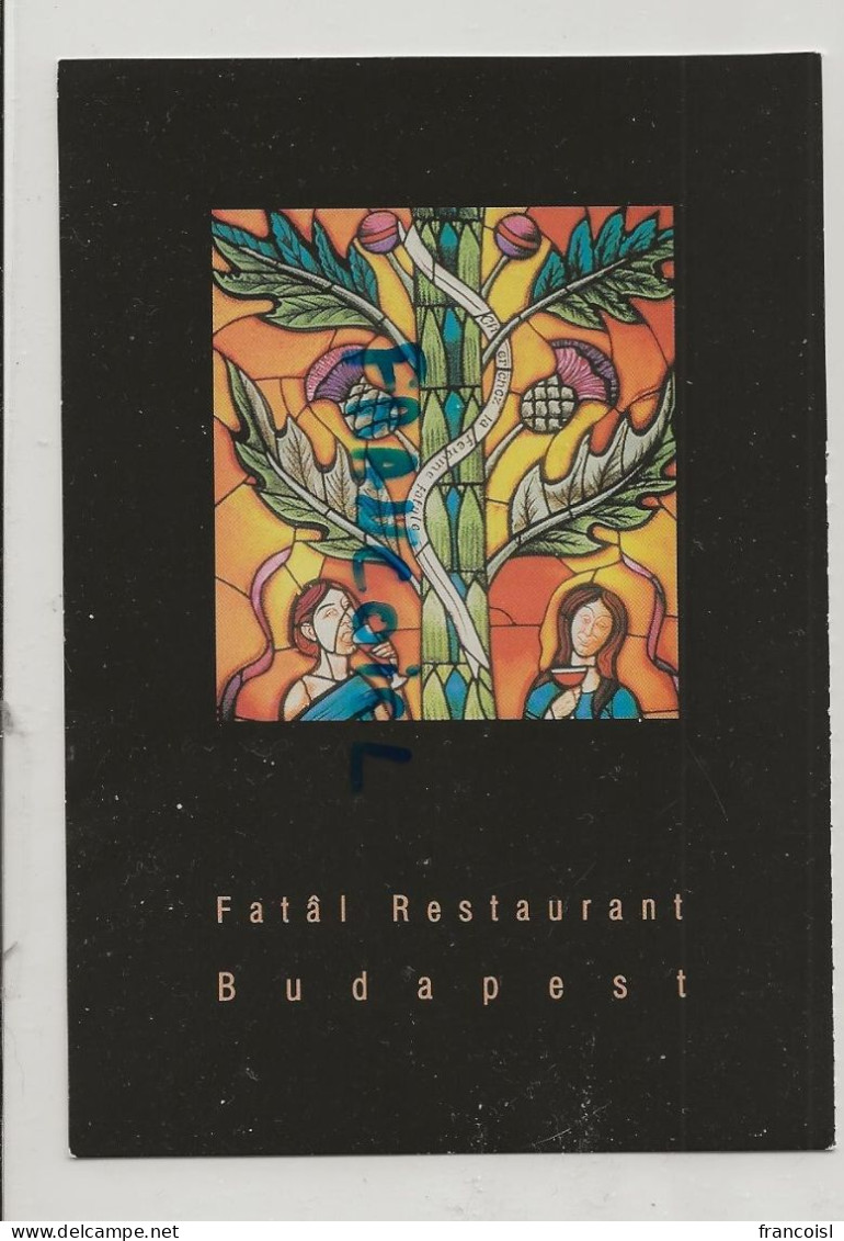 Publicité Pour Le "Fatâl Restaurant" Budapest - Hotel's & Restaurants