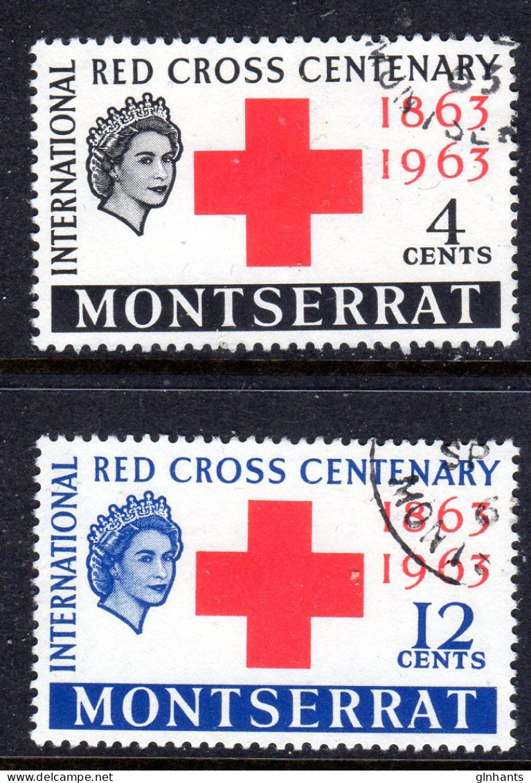 MONTSERRAT - 1963 RED CROSS ANNIVERSARY SET (2V) FINE USED SG 154-155 REF A - Montserrat