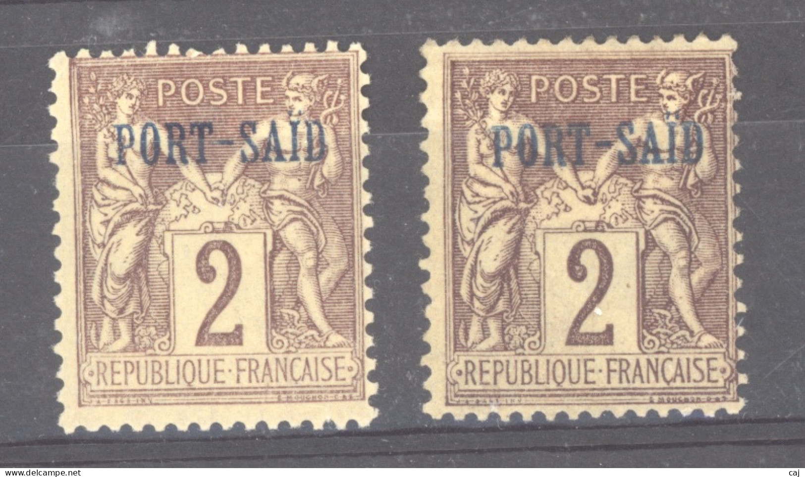 Port Saïd  :  Yv  2  *   2 Teintes - Neufs