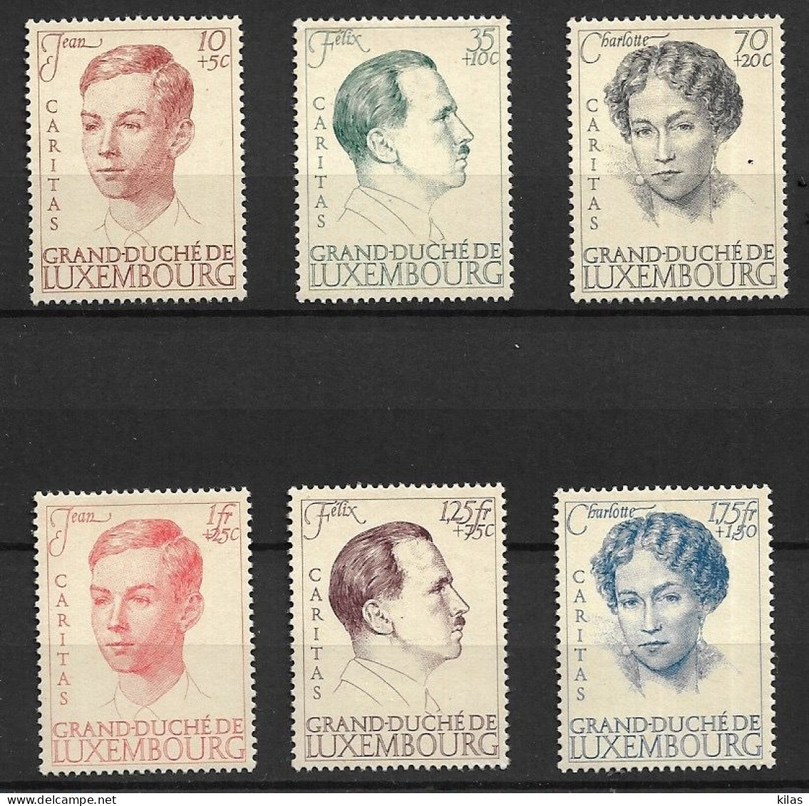 LUXEMBOURG 1939 20TH ANNIVERSARY OF THE REIGN OF THE GRAND DUCHESS CHARLOTTE MNH - 1948-58 Charlotte Left-hand Side