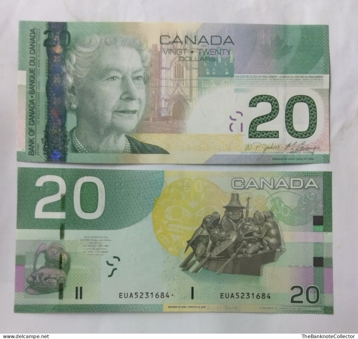 Canada 20 Dollars 2004 QEII P-103 AUNC-UNC Jenkins Carney Sign - Canada