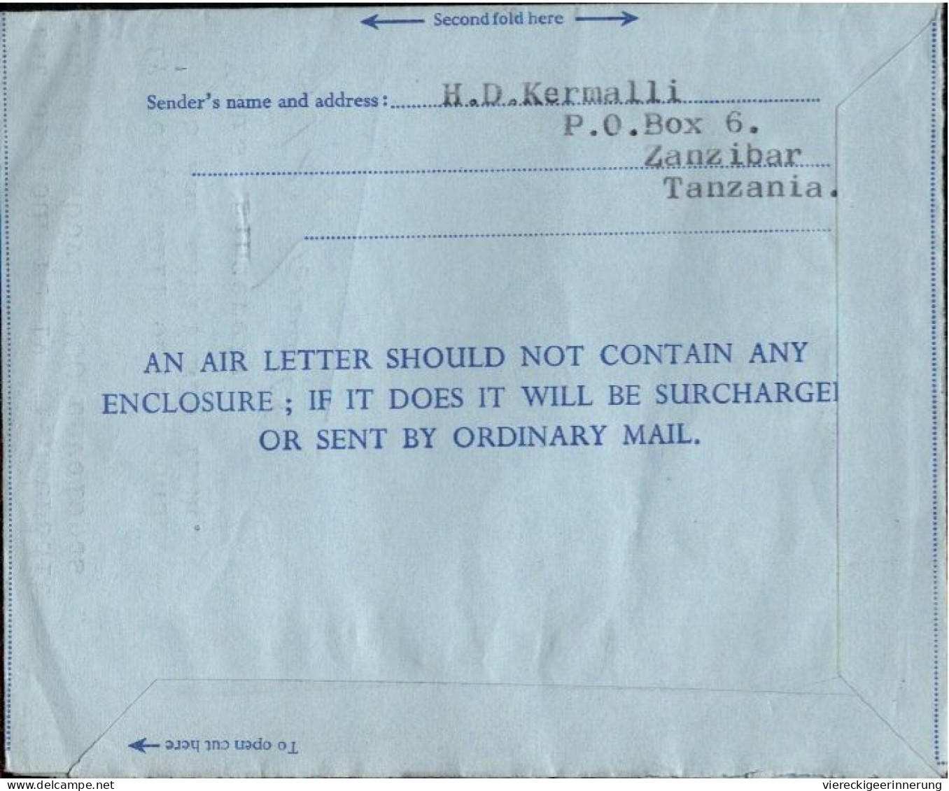 ! 1967 Aerogramme Zanzibar, Airmail, Air Letter, Luftpostbrief - Zanzibar (1963-1968)