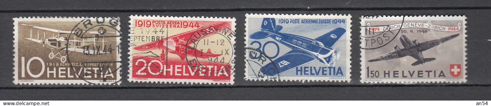 PA 1944     N° F37 à F40    OBLITERES        CATALOGUE SBK - Gebraucht