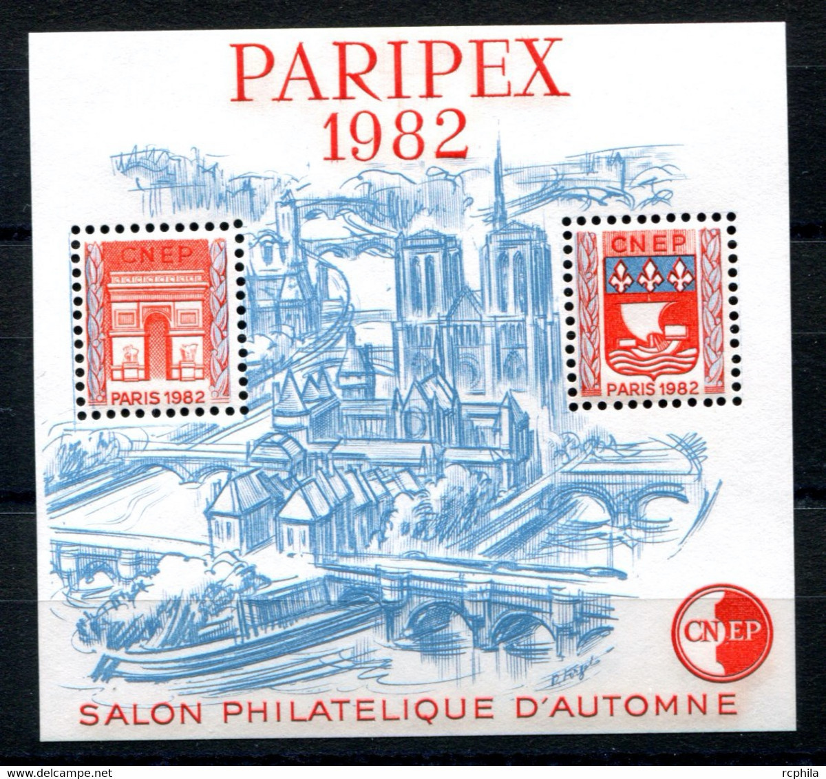 RC 24282 FRANCE COTE 20€ CNEP N° 3 - 1982 SALON PHILATELIQUE D' AUTOMNE PARIS PARIPEX BLOC FEUILLET NEUF ** MNH TB - CNEP