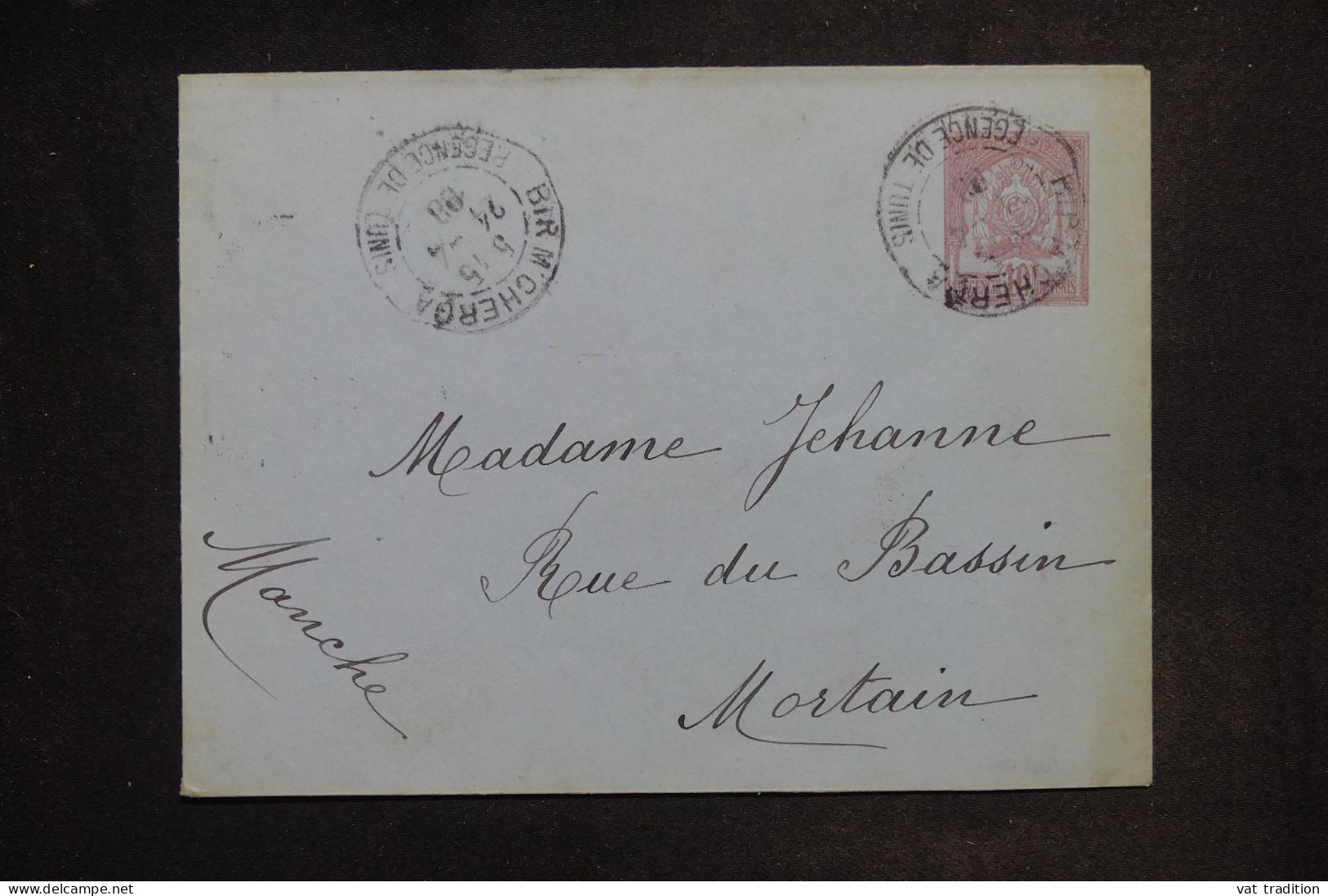 TUNISIE - Entier Postal De Bir M'Cherga Pour La France En 1908 - L 150736 - Storia Postale