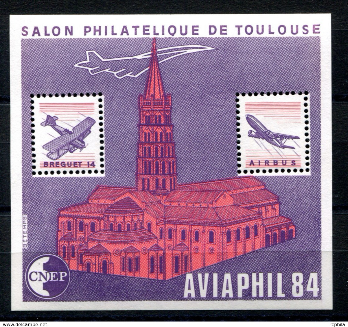 RC 24284 FRANCE COTE 45€ CNEP N° 5 - 1984 SALON PHILATELIQUE DE TOULOUSE AVIAPHIL 84 BLOC NEUF ** MNH TB - CNEP