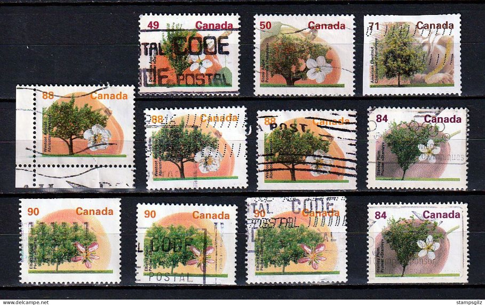 CANADA - Timbre : Arbres Fruitiers - Arbre Et Fleur - Used Stamps