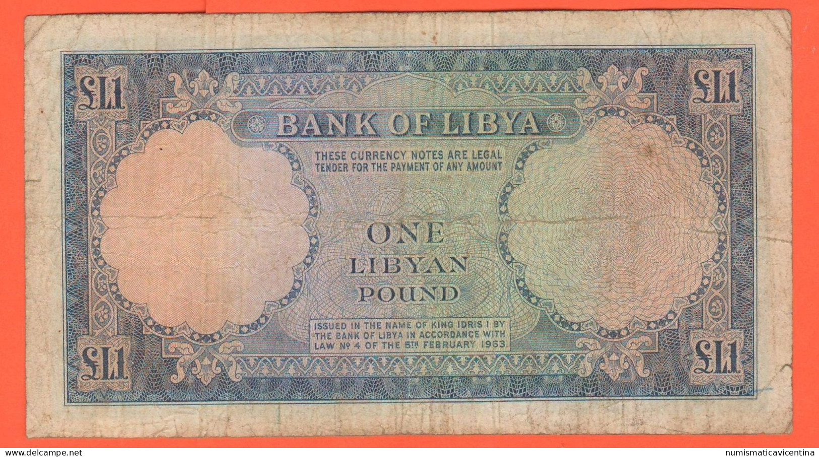 Libia Libya One Pound 1963 King Idris Libye - Libya