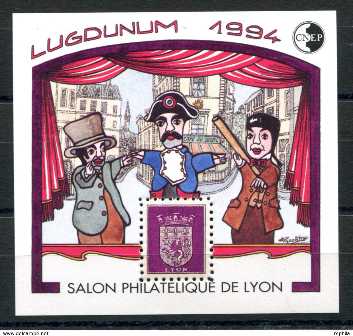 RC 24296 FRANCE COTE 28€ CNEP N° 18 - 1994 SALON PHILATELIQUE DE LYON LUGDUNUM GUIGNOL BLOC NEUF ** MNH TB - CNEP