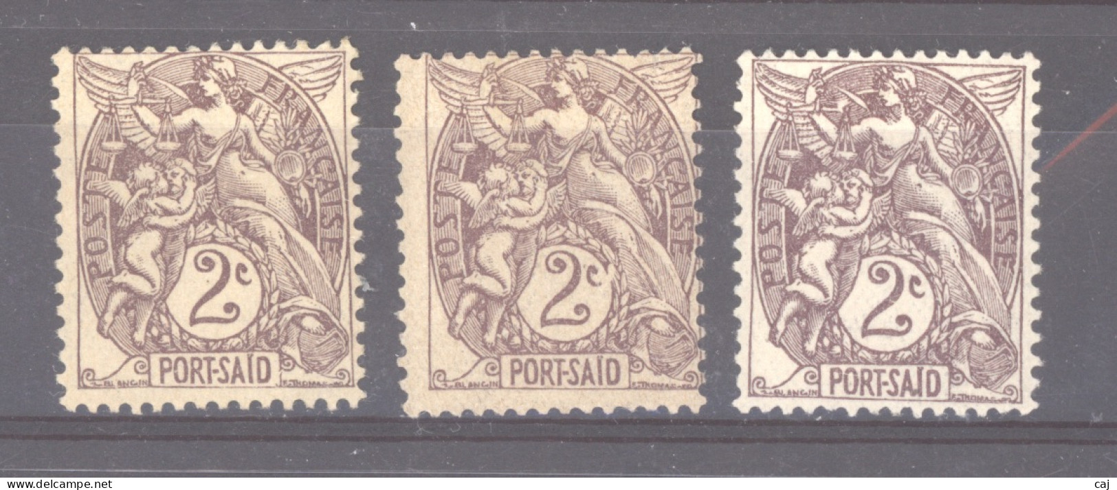 Port Saïd  :  Yv  21  *    3  Teintes - Unused Stamps
