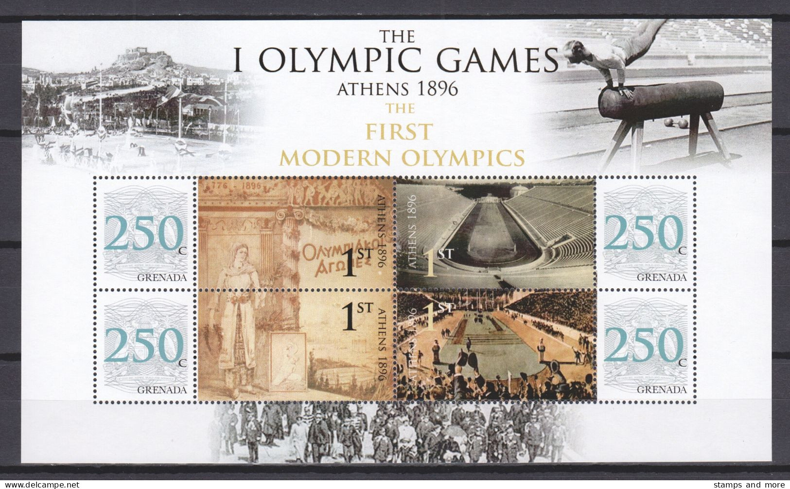 Grenada - SUMMER OLYMPICS ATHENS 1896 - Set 2 Of 2 MNH Sheet - Verano 1896: Atenas