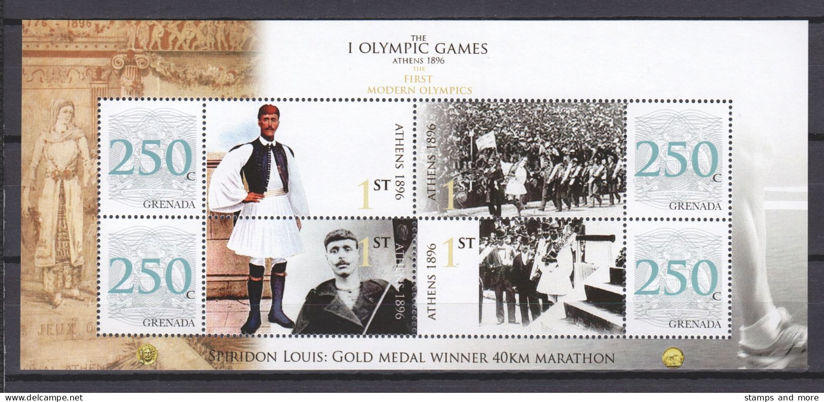 Grenada - SUMMER OLYMPICS ATHENS 1896 - Set 2 Of 2 MNH Sheet - Summer 1896: Athens