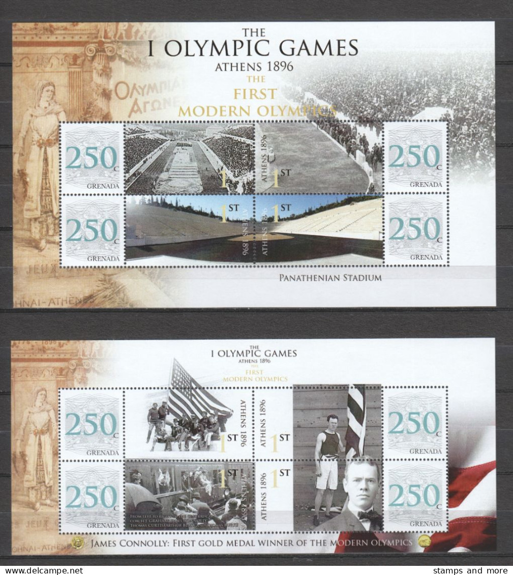 Grenada - SUMMER OLYMPICS ATHENS 1896 - Set 1 Of 2 MNH Sheet - Estate 1896: Atene