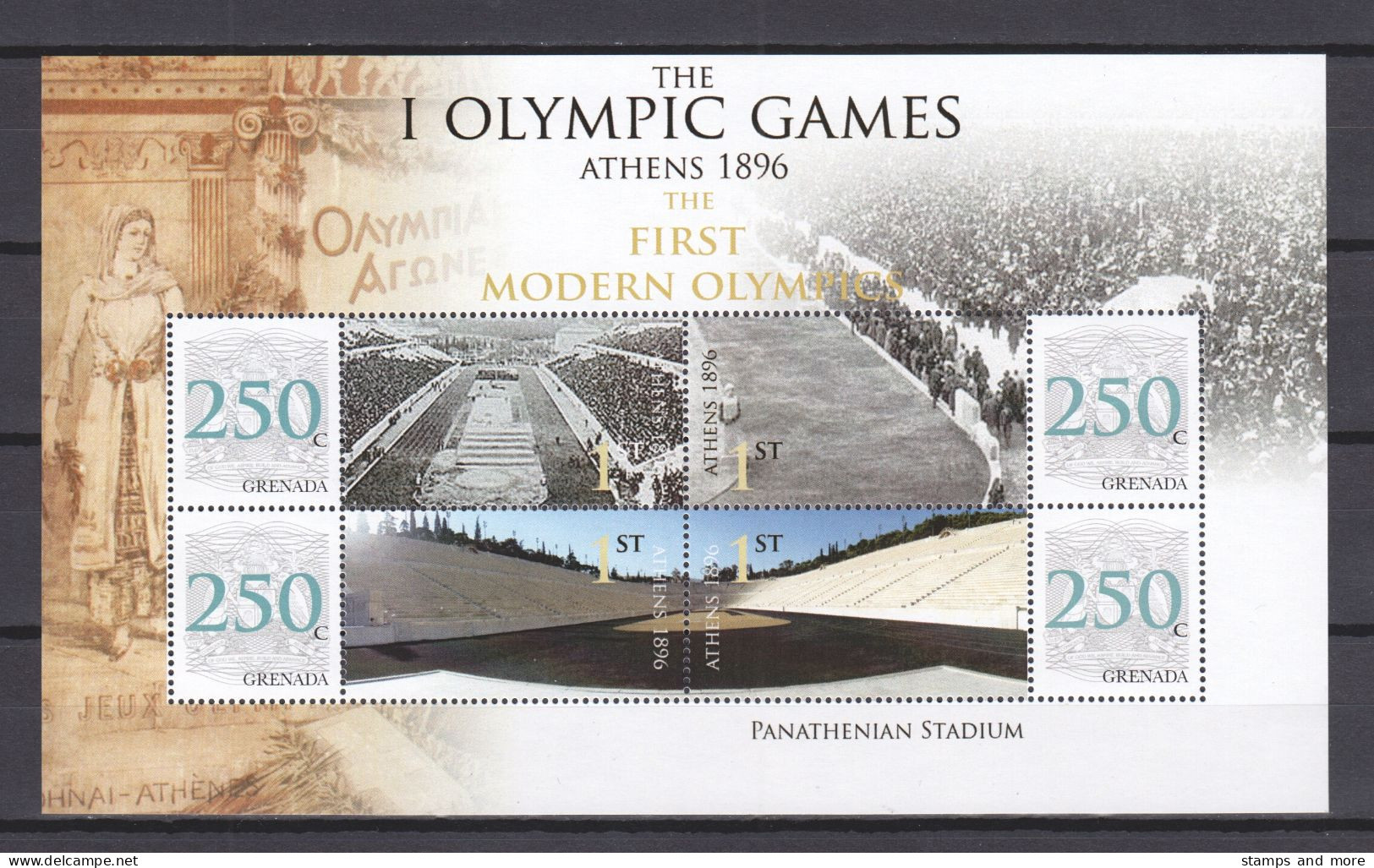 Grenada - SUMMER OLYMPICS ATHENS 1896 - Set 1 Of 2 MNH Sheet - Summer 1896: Athens